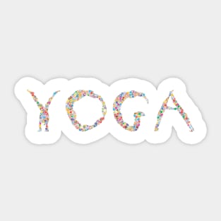 Yoga Conecting People New Design Sticker